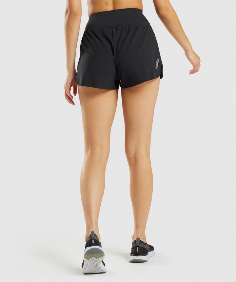 Women's Gymshark Speed Shorts Black | NZ 8TGNBQ